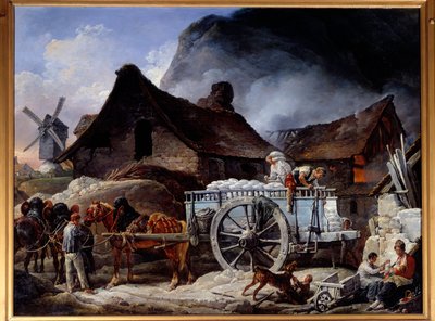 Piec gipsowy w Montmartre Obraz Antoine dit Carle Vernet (1758-1836) 1825 Fontaine Chaalis. Muzeum Instytutu Francji autorstwa Carle Vernet