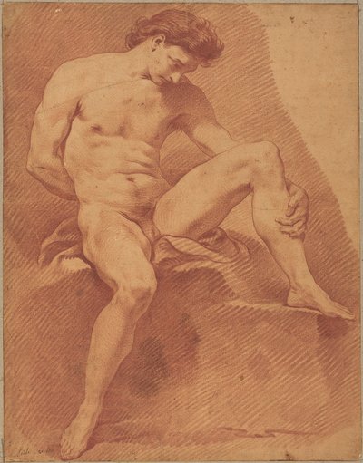 Sitzender männlicher Akt autorstwa Carle van Loo