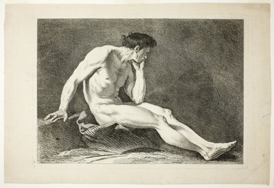 Rysunek, od Six Figures Académiques autorstwa Carle van Loo
