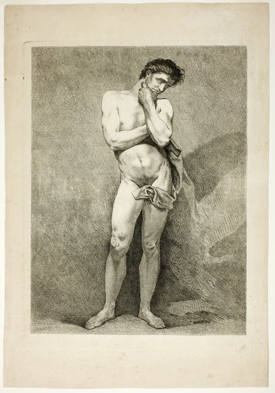 Rysunek, od Six Figures Académiques autorstwa Carle van Loo