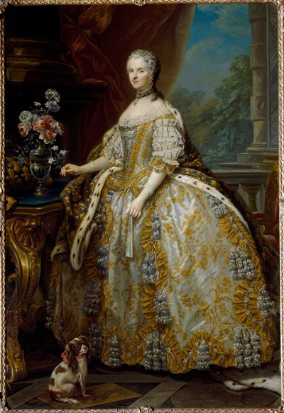 Portret Marii Leczińskiej, królowej Francji (Leczyńska, Lesiczka lub Lezinka autorstwa Carle van Loo