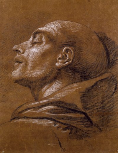 Studium, Carle van Loo (1705-1765), sangwiniczny rysunek autorstwa Carle van Loo