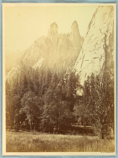 Iglice katedry, Yosemite autorstwa Carleton E. Watkins