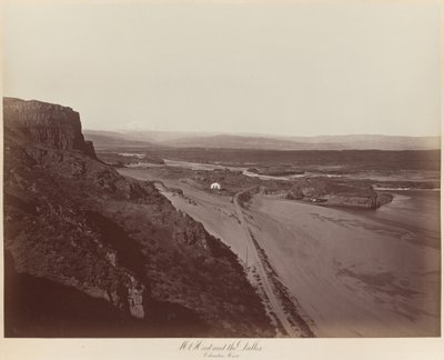 Góra Hood i Dalles, Columbia River autorstwa Carleton E. Watkins