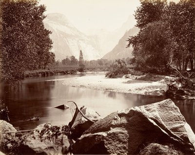 Kopuły, Yosemite, ca. 1872, wydrukowany ca. 1876. autorstwa Carleton E. Watkins.