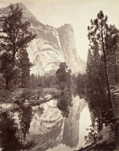 Washington Tower, Yosemite, ca. 1872, wydrukowany ca. 1876. autorstwa Carleton E. Watkins.