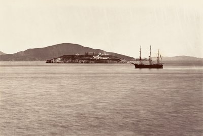 Wyspa Alcatraz, San Francisco, 1868-69, druk ok. 1876. autorstwa Carleton Emmons Watkins