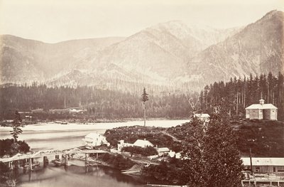 Cascades, Oregon, 1867, druk ok. 1876. autorstwa Carleton Emmons Watkins