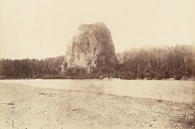 Castle Rock, Oregon, 1867, wydrukowany ca. 1876. autorstwa Carleton Emmons Watkins