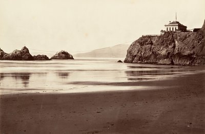 Cliff House i Seal Rock, 1868-69, druk ok. 1876. autorstwa Carleton Emmons Watkins