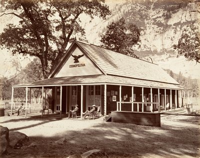 Salon Cosmopolitan, ca. 1872, wydrukowany ca. 1876. autorstwa Carleton Emmons Watkins