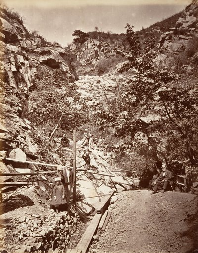 Gorące Źródła Siarkowe, Santa Barbara, 1876, druk ok. 1876. autorstwa Carleton Emmons Watkins
