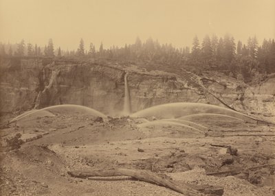 Malakoff Diggins, North Bloomfield, hrabstwo Nevada, 1871. autorstwa Carleton Emmons Watkins