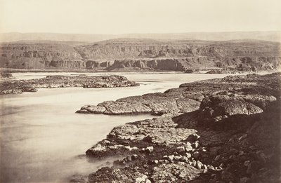 Passage of the Dalles, Oregon, 1867, wydrukowany ca. 1876. autorstwa Carleton Emmons Watkins