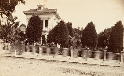 Rezydencja Karola Bernarda. 312 Oak Street, San Francisco, Kalifornia, ca. 1876. autorstwa Carleton Emmons Watkins