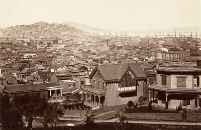 San Francisco, z Rincon Hill, 1864, wydrukowany ok. 1876. autorstwa Carleton Emmons Watkins