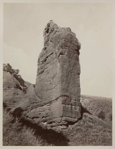Sentinel Rock, Echo Canyon, Utah, 1873-74 autorstwa Carleton E. Watkins