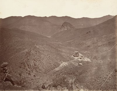 Szyb tunelu Sutro nr 2, 1875, wydrukowany ca. 1876. autorstwa Carleton Emmons Watkins