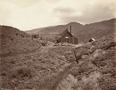 Sutro Tunnel Shaft nr 3, 1875, wydrukowany ca. 1876. autorstwa Carleton Emmons Watkins