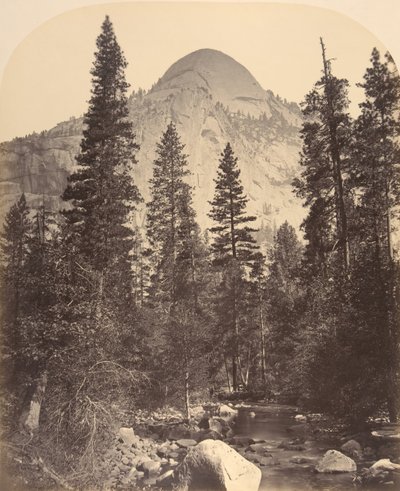 Tacoye, The North Dome, 3729 stóp, 1861. autorstwa Carleton Emmons Watkins