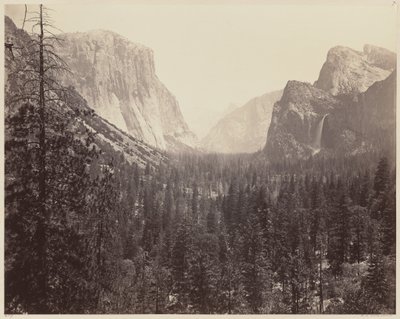 Dolina Yosemite ze szlaku Mariposa, 1865-1866. autorstwa Carleton Emmons Watkins