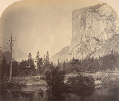 Tutucanula, El Capitan, 4000 stóp, 1861. autorstwa Carleton Emmons Watkins