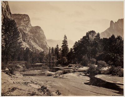 Dolina Yosemite od podnóża El Capitan autorstwa Carleton Emmons Watkins