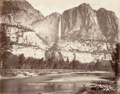 Wodospad Yosemite, 2634 stóp, ca. 1872, wydrukowany ca. 1876. autorstwa Carleton Emmons Watkins