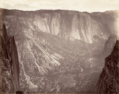 Dolina Yosemite, ca. 1872, wydrukowany ca. 1876. autorstwa Carleton Emmons Watkins