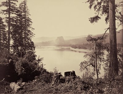 Castle Rock, Columbia River autorstwa Carleton Watkins