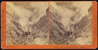 W kanonie diabła, gejzery autorstwa Carleton Watkins