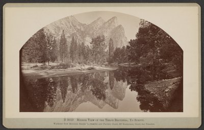 Lustrzane odbicie trzech braci, Yo Semite autorstwa Carleton Watkins