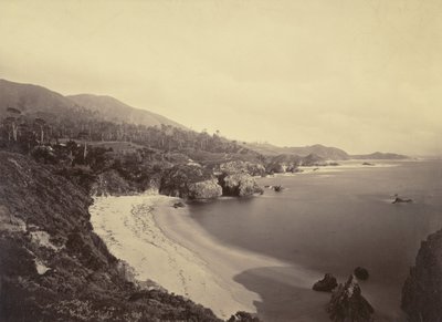[Widok na wybrzeże Pacyfiku] / [Gibson Beach, Pt. Lobos, wybrzeże Monterey]. autorstwa Carleton Watkins