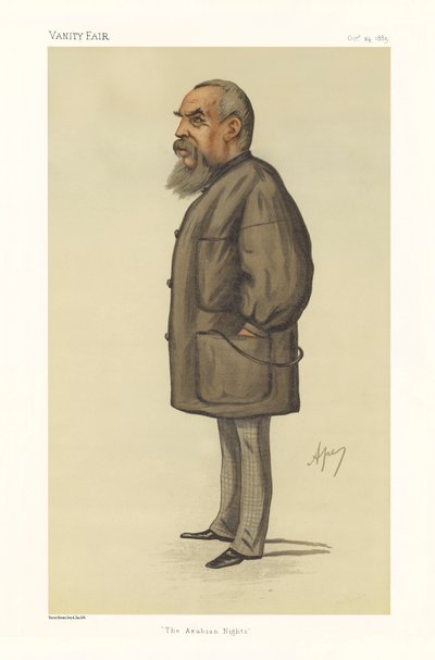 Kapitan Richard Francis Burton - stojący portret autorstwa Carlo (1839 89) Pellegrini