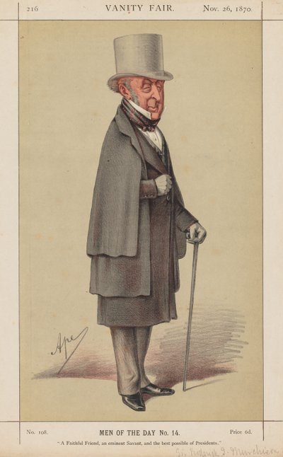 Vanity Fair: Men of the Day nr 14 „Wierny przyjaciel, wybitny uczony i najlepszy z możliwych prezydentów” autorstwa Carlo (Ape) Pellegrini