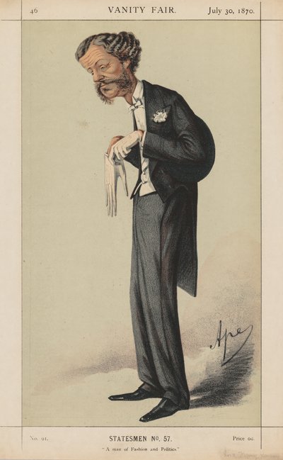 Vanity Fair: Statesman, nr 57 "Człowiek mody i polityki" autorstwa Carlo (Ape) Pellegrini