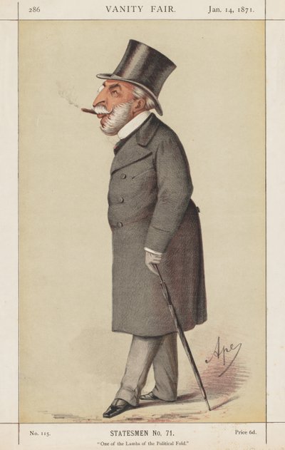 Vanity Fair: Statesman, nr 71 „Jeden z owiec politycznych owczarków” autorstwa Carlo (Ape) Pellegrini