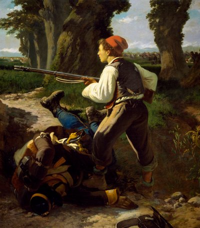 Pasquale Cova w bitwie pod Varese, 26 maja 1859, Carlo Ademollo (1825-1911) autorstwa Carlo Ademollo