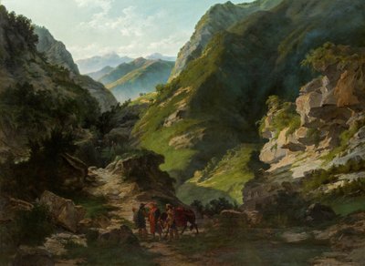 Podróżnicy w górach autorstwa Carlo Ademollo