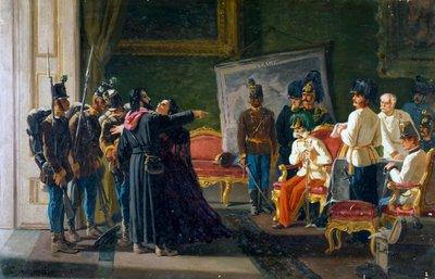 Ugo Bassi i jego siostra Carlotta w Villa Spada, ok. 1866, olej na płótnie, Carlo Ademollo (1825-1911) autorstwa Carlo Ademollo