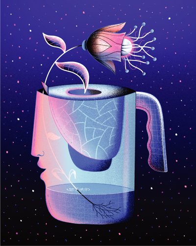 Małe zmiany dla nowych kwiatów, 2020 (ilustracja cyfrowa) autorstwa Carlo Alberto Giardina