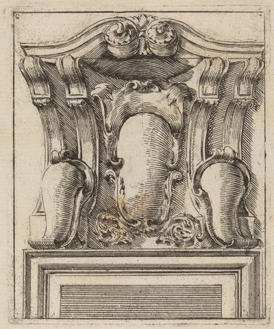Motyw architektoniczny z trzema tarczami autorstwa Carlo Antonio Buffagnotti