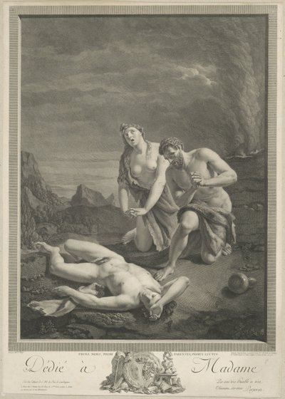 Adam i Ewa przy zwłokach Abla autorstwa Carlo Antonio Porporati