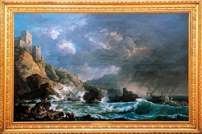 Wrak statku w Rocky Inlet, Carlo Bonavia (czynny w latach 1755-1788), Włochy autorstwa Carlo Bonaria or Bonavia