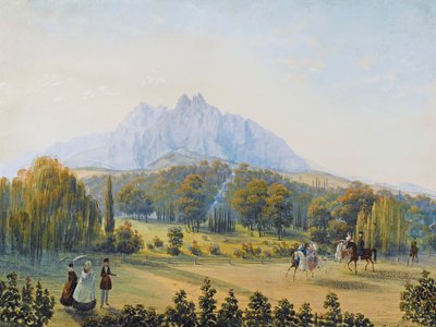 Widok Miskhor na Krymie, 1841-1842. autorstwa Carlo Bossoli