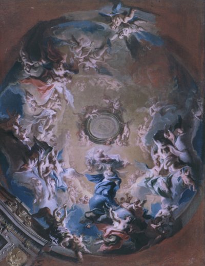 Bóg Ojciec przyjmujący Madonnę Niepokalanego Poczęcia autorstwa Carlo Carlone