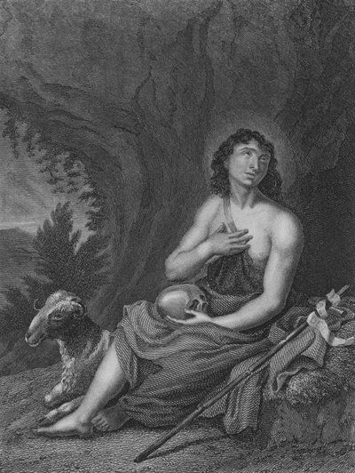 St John in the Wilderness (rycina) autorstwa Carlo Cignani