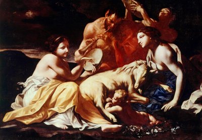 Dzieciństwo Jowisza, ok. 1702-14 (olej na płótnie) autorstwa Carlo Cignani
