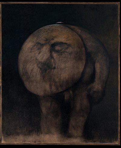 Monos (olej na tekturze) autorstwa Carlo Cremaschi