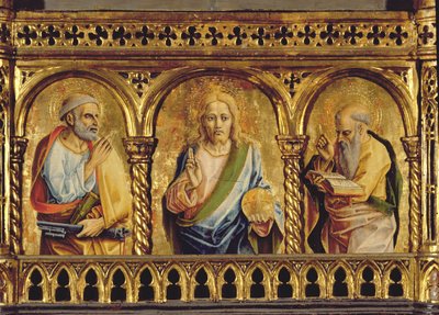 Chrystus ze św. Piotrem i św. autorstwa Carlo Crivelli